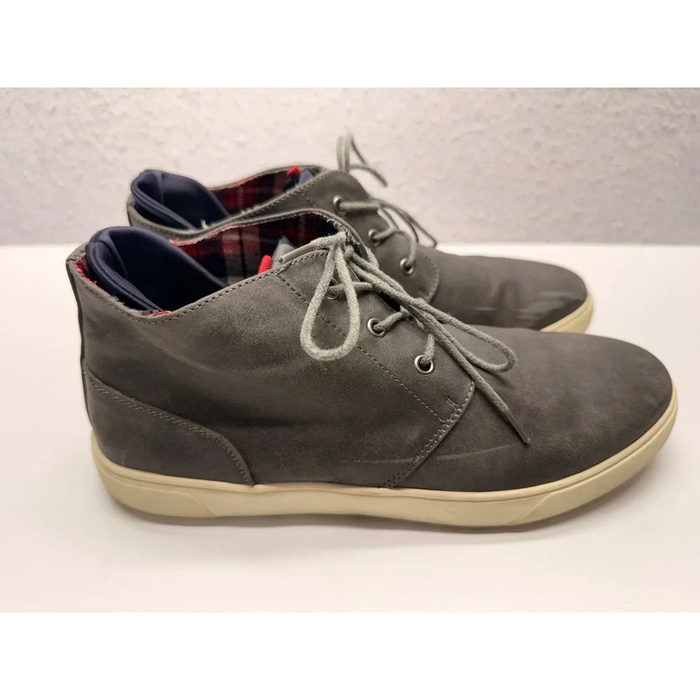 Flag & Anthem Weston Mens Grey Chukka Boots FA19FW003 Size 11 Plaid Lined